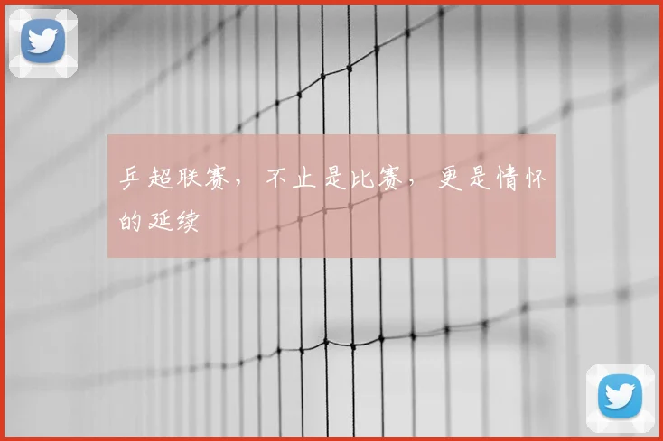 乒超联赛,不止是比赛,更是情怀的延续